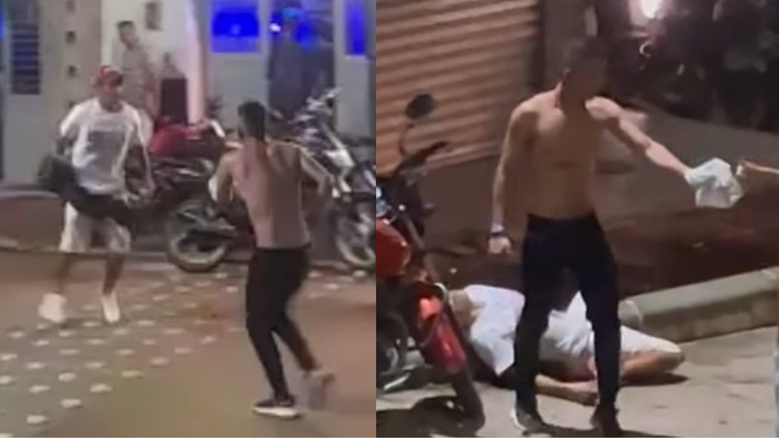 Video: borracho apuñaló a un hombre y no permitió que fuera auxiliado