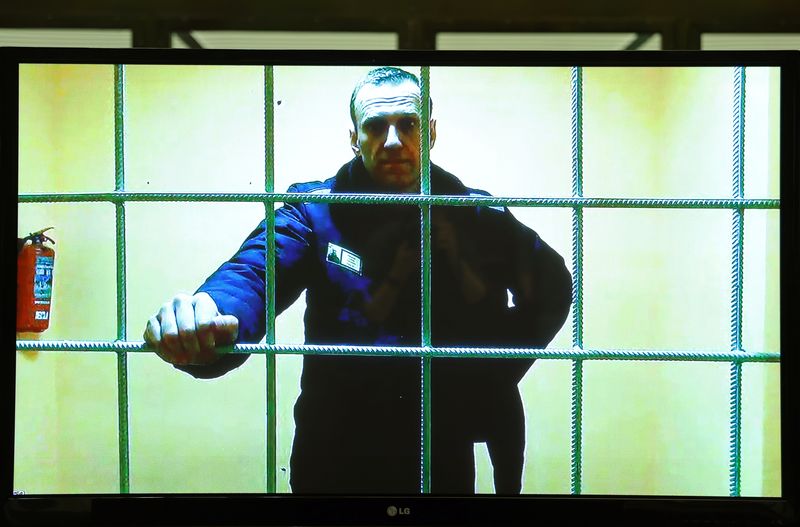 Imagen de archivo del líder de la oposición rusa Alexei Navalny en la colonia penal correctiva IK-2 en Pokrov antes de una audiencia judicial el 17 de mayo de 2022 (REUTERS/Evgenia Novozhenina)