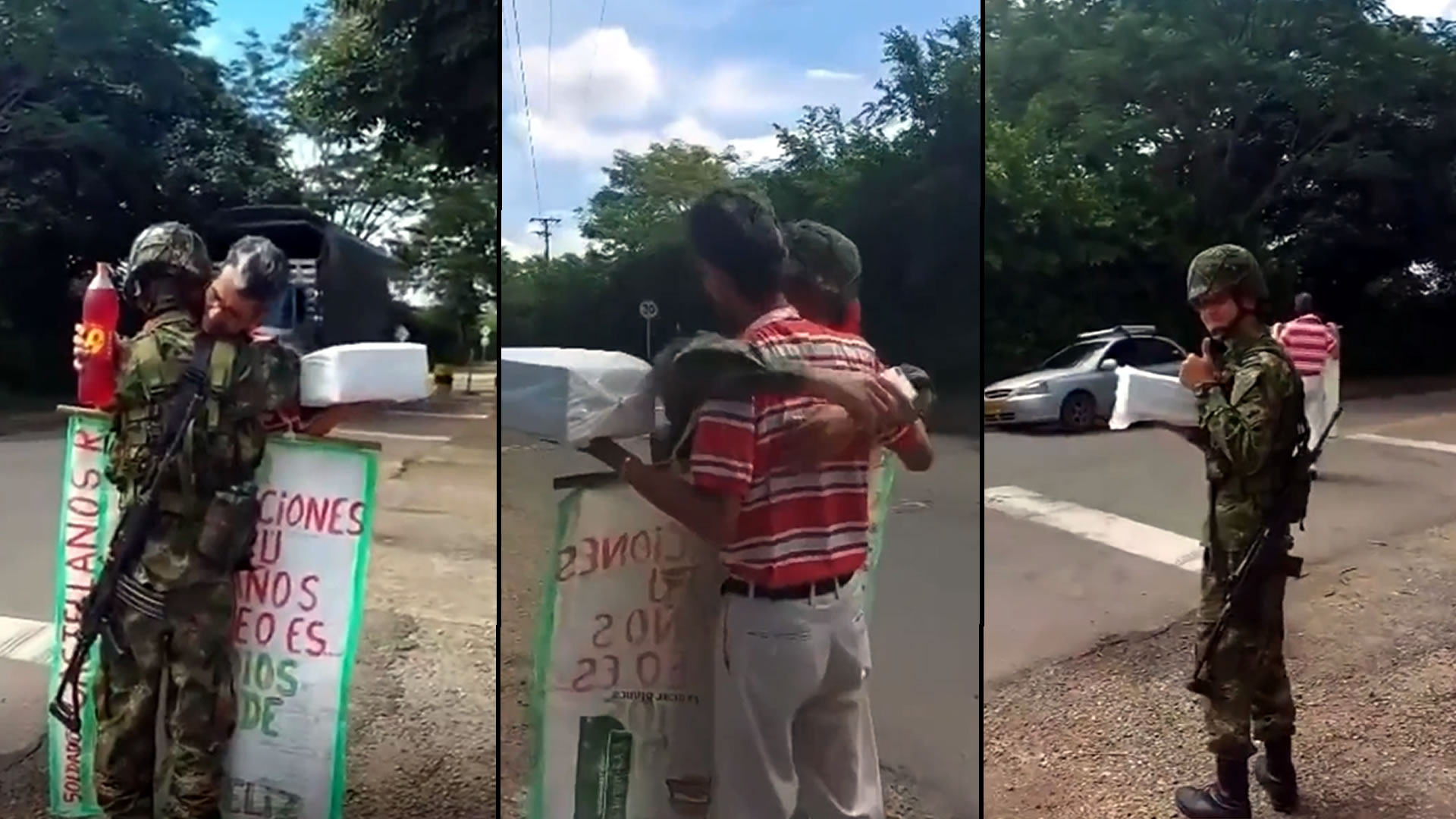 Video: la historia del padre que sorprendió con una torta de cumpleaños a su hijo soldado en Cúcuta