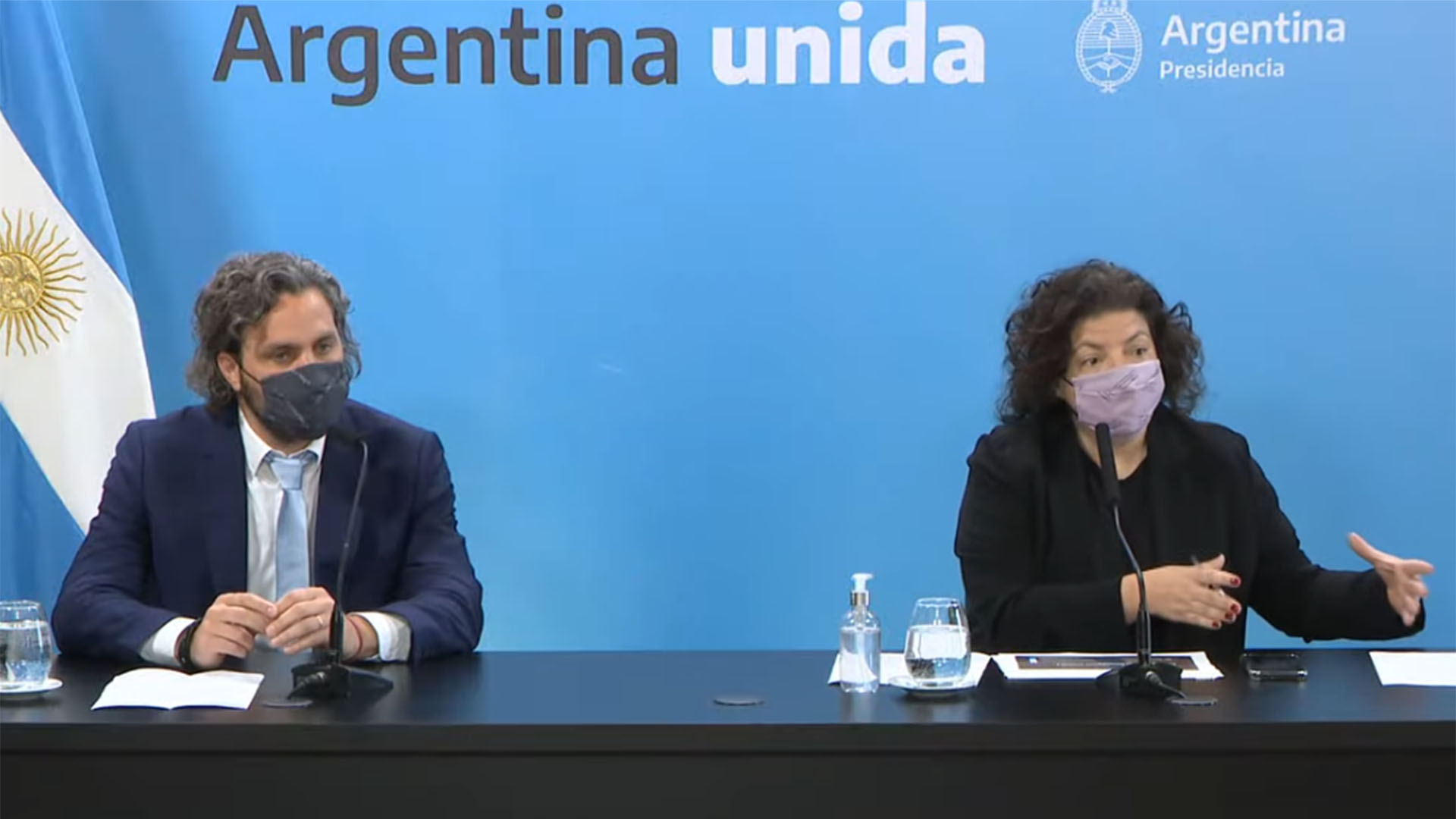 Santiago Cafiero y Carla Vizzotti
