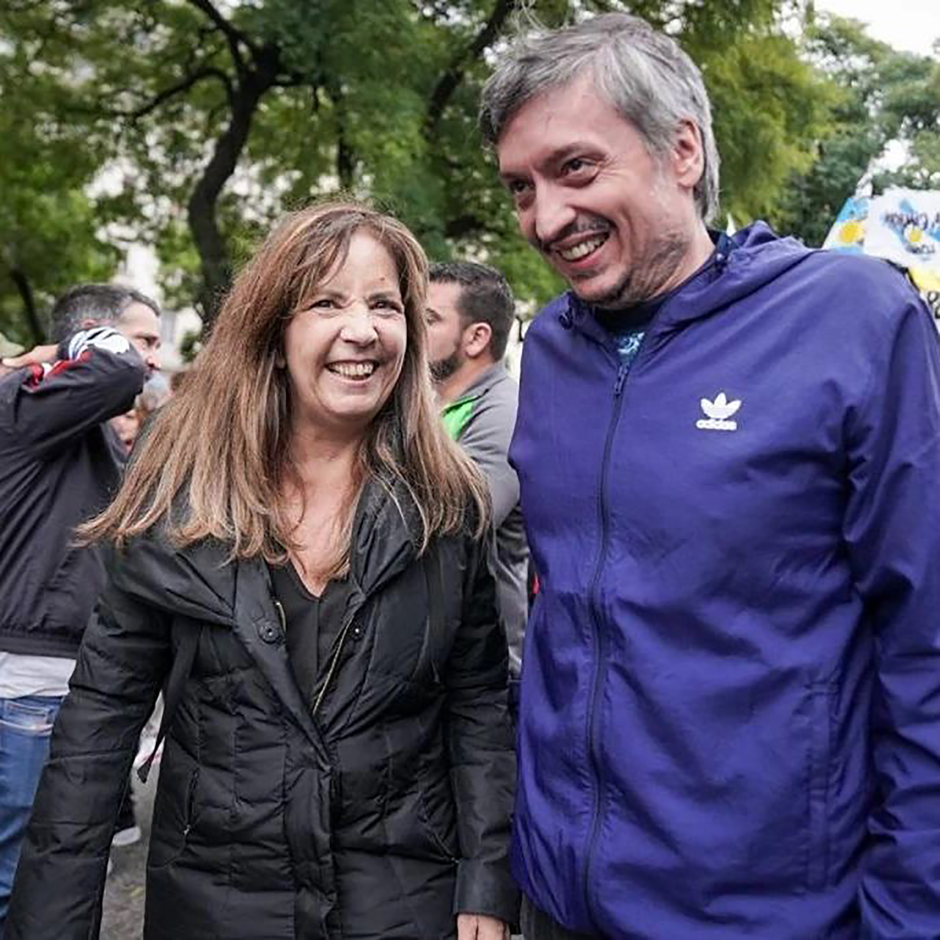 La foto que subió la Portavoz del Gobierno, Gabriela Cerrutti, junto a Máximo Kirchner