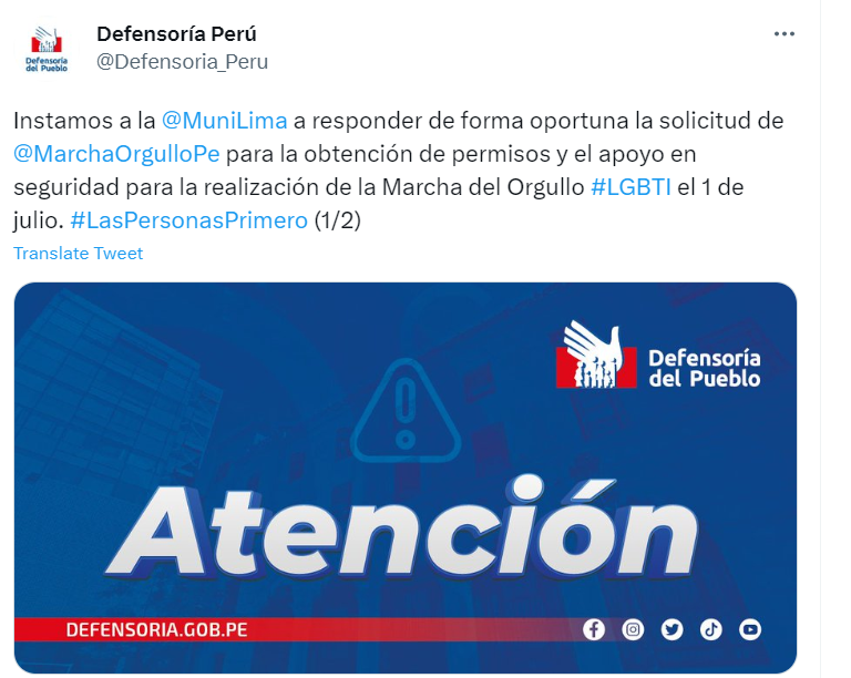 Comunicado de Defensoría