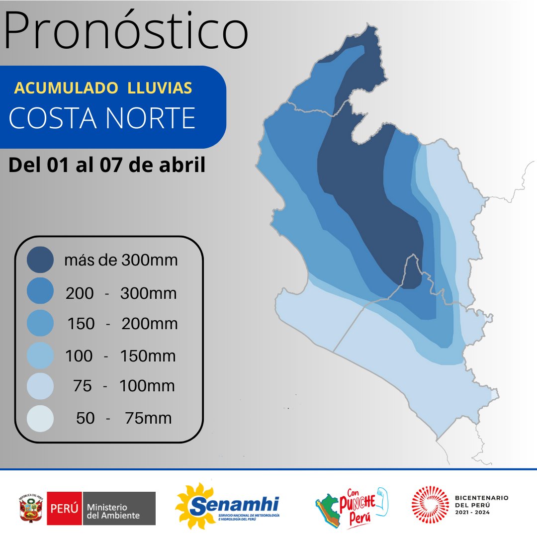 Lluvias En Perú Senamhi Pronosticó Lluvias De Fuerte A Extrema Intensidad En La Costa Norte 6719