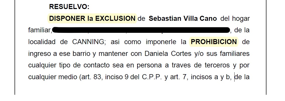 El documento firmado por el juez Mafucci Moore