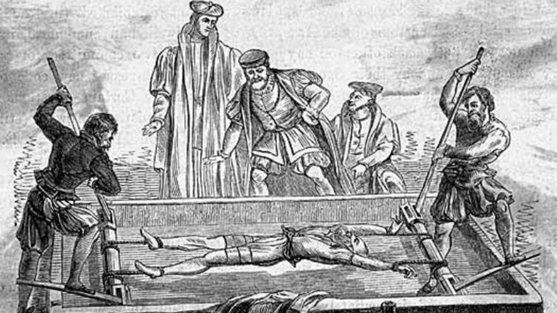 Uno de los tantos métodos de tortura que implementaba la Inquisición, institución que prohibió "El Lazarillo de Tormes" por su contenido anti-clerical.