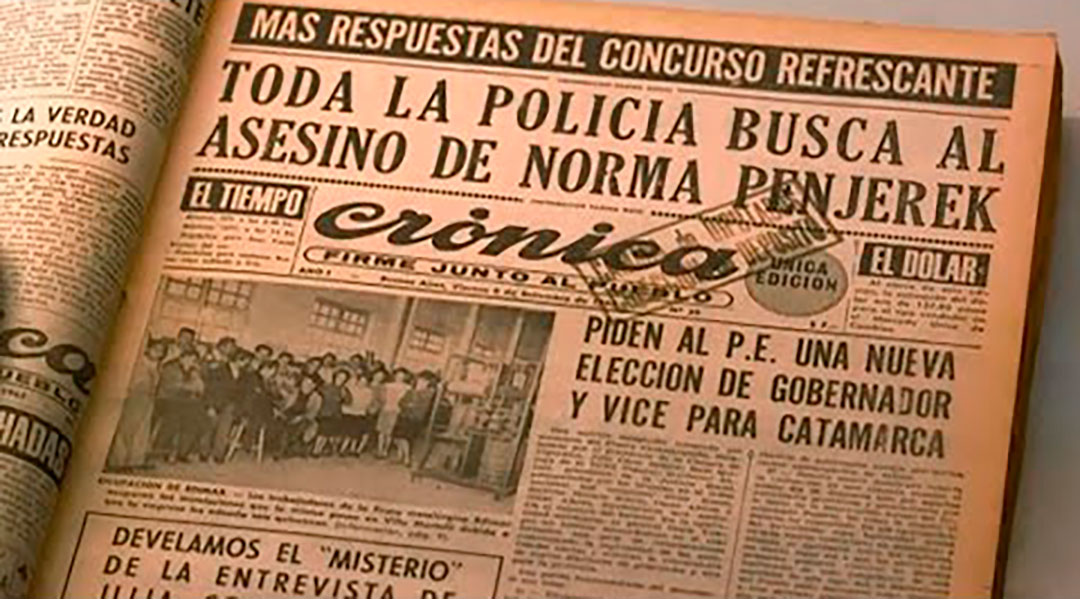 La tapa del diario Crónica, que siguió el caso y aumentó su tirada de 20 mil a 100 mil ejemplares