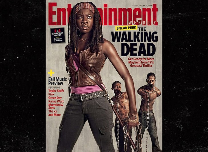 Moses J. Moseley en la portada de Entertainment Weekly en el 2012 como uno de los zombis de Michonne.