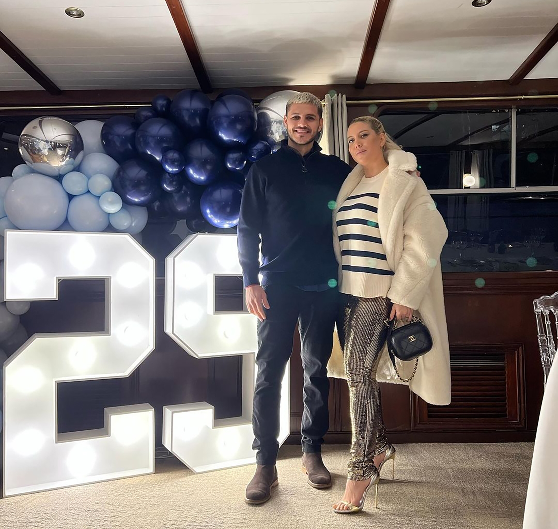 Mauro Icardi festejó sus 29 junto a Wanda Nara (Instagram)