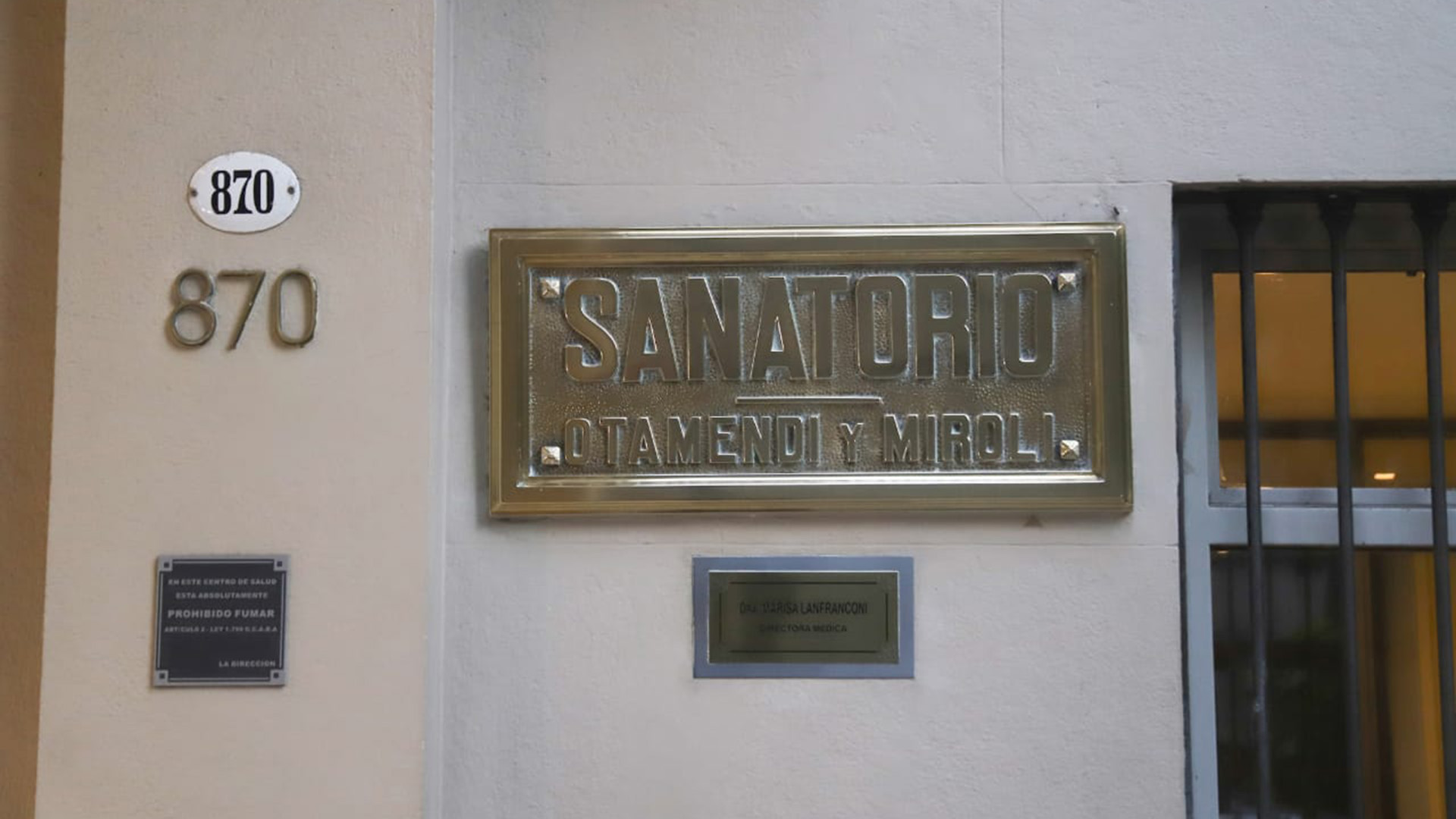 El frente del Sanatorio Otamendi (Foto: Matías Baglietto)