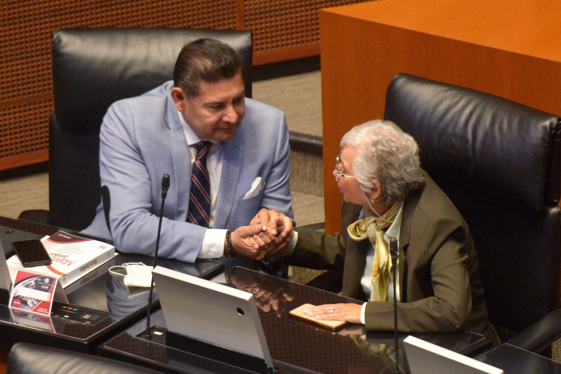 Después de tres votaciones en el Senado, eligieron a Alejandro Armenta como presidente de la Mesa Directiva