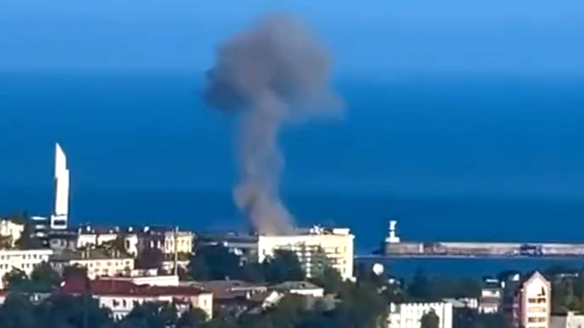 Un drone atacó la sede del estado mayor de la flota rusa del mar Negro en Crimea