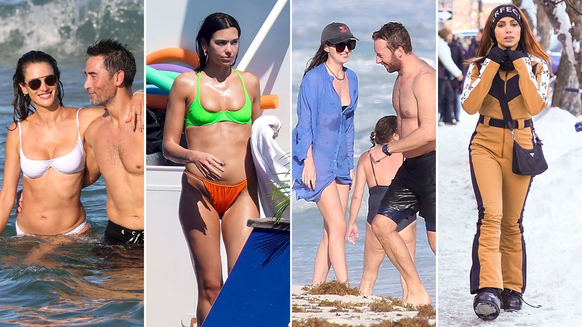 Los románticos días de playa de Alessandra Ambrosio en Brasil, las vacaciones familiares de Dua Lipa en Saint Barth: celebrities en un click