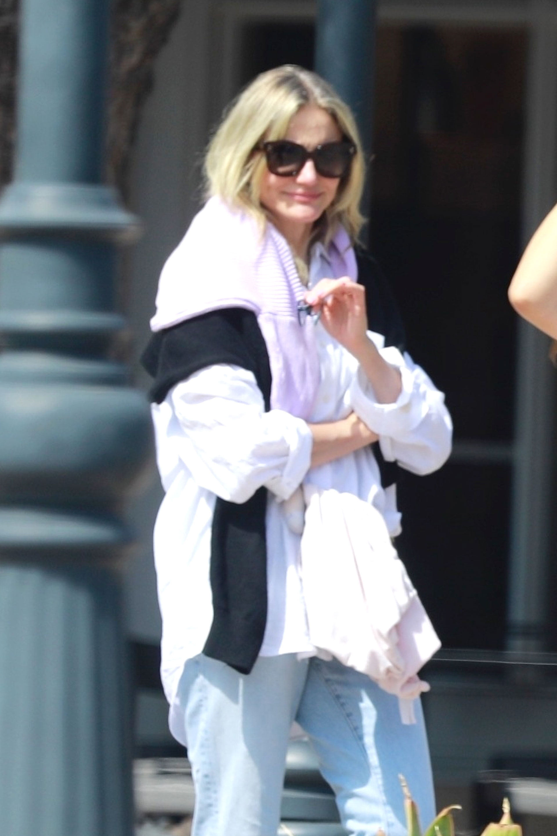 Cameron Diaz and one of her last images: in late July in Malibu, after lunch with her husband and daughter (Photo: The Grosby Group)