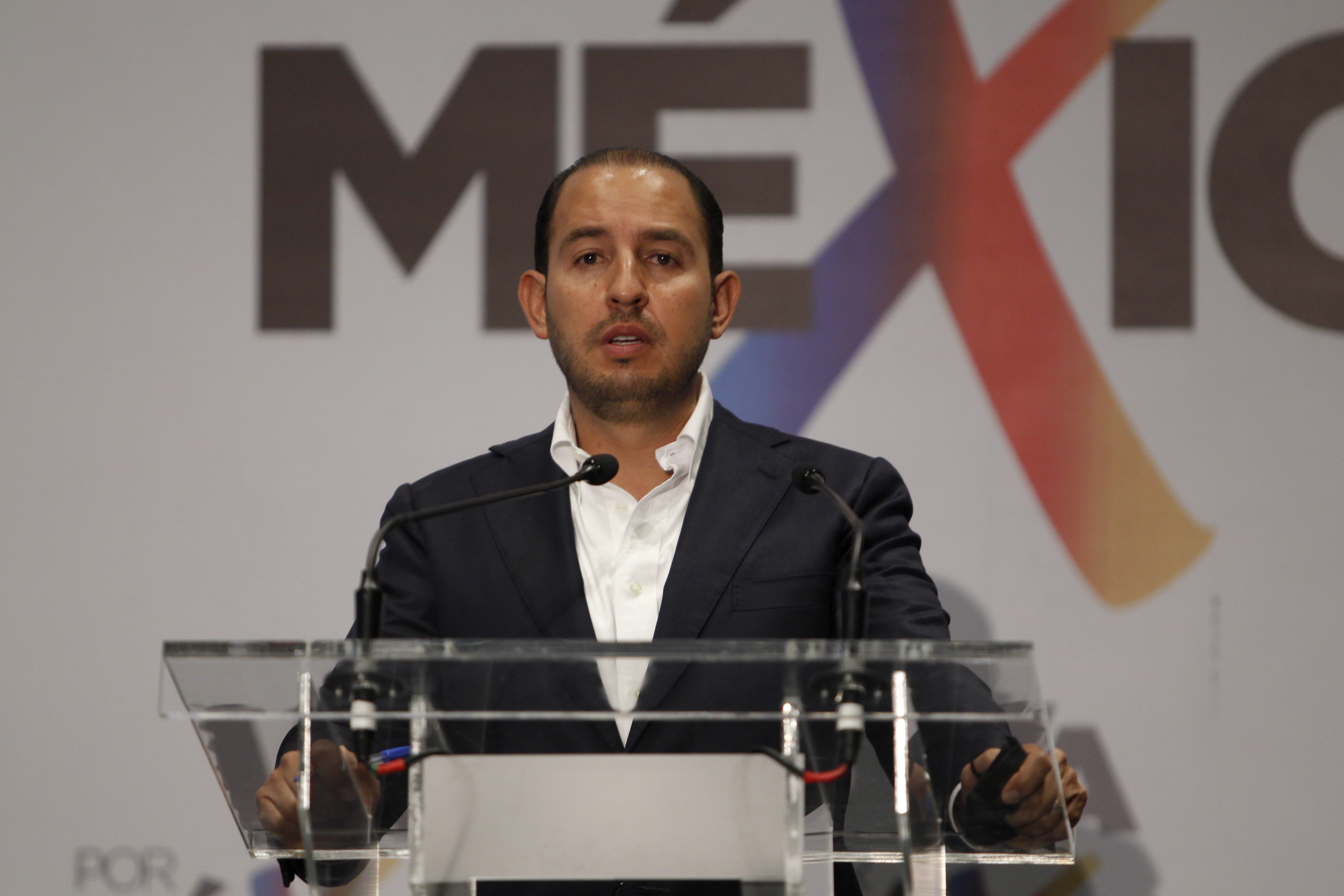 Marko Cortés, presidente nacional del PAN, también se lanzó contra la consulta popular (Foto: Karina Hernández / Infobae)