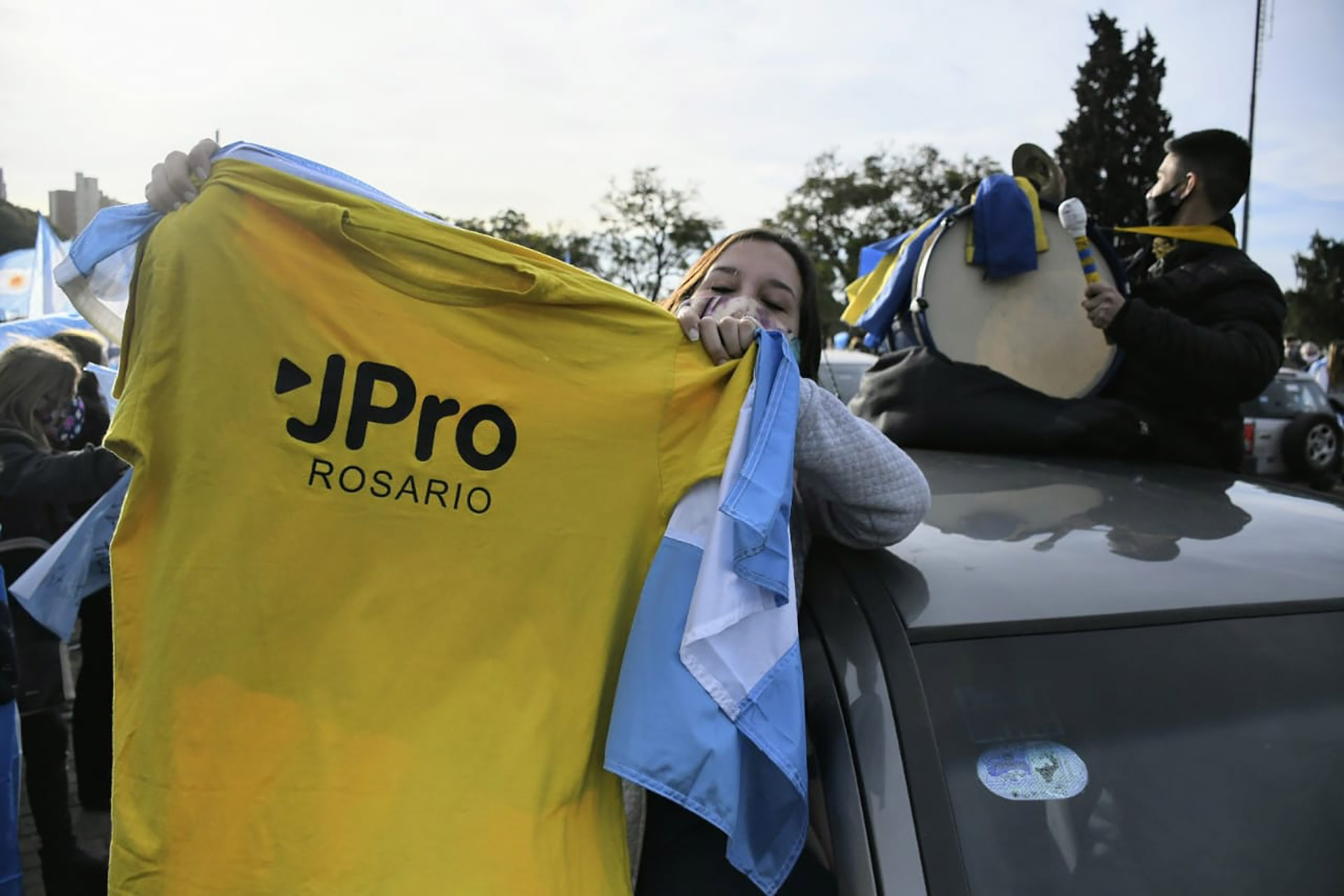 Militantes del PRO salieron a protestar en las calles de Rosario