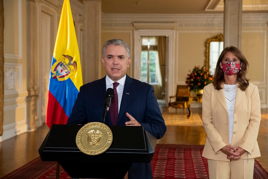 Presidente Iván Duque y Marta Lucía Ramírez. (Colprensa-Presidencia de la República).