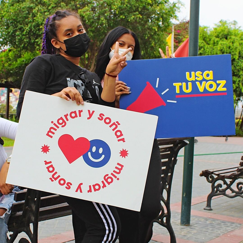 El Programa Chamas en Acción está dirigido específicamente a adolescentes venezolanas migrantes, para crear redes y activismo contra la xenofobia y violencias (Imagen: gentileza Quinta Ola)