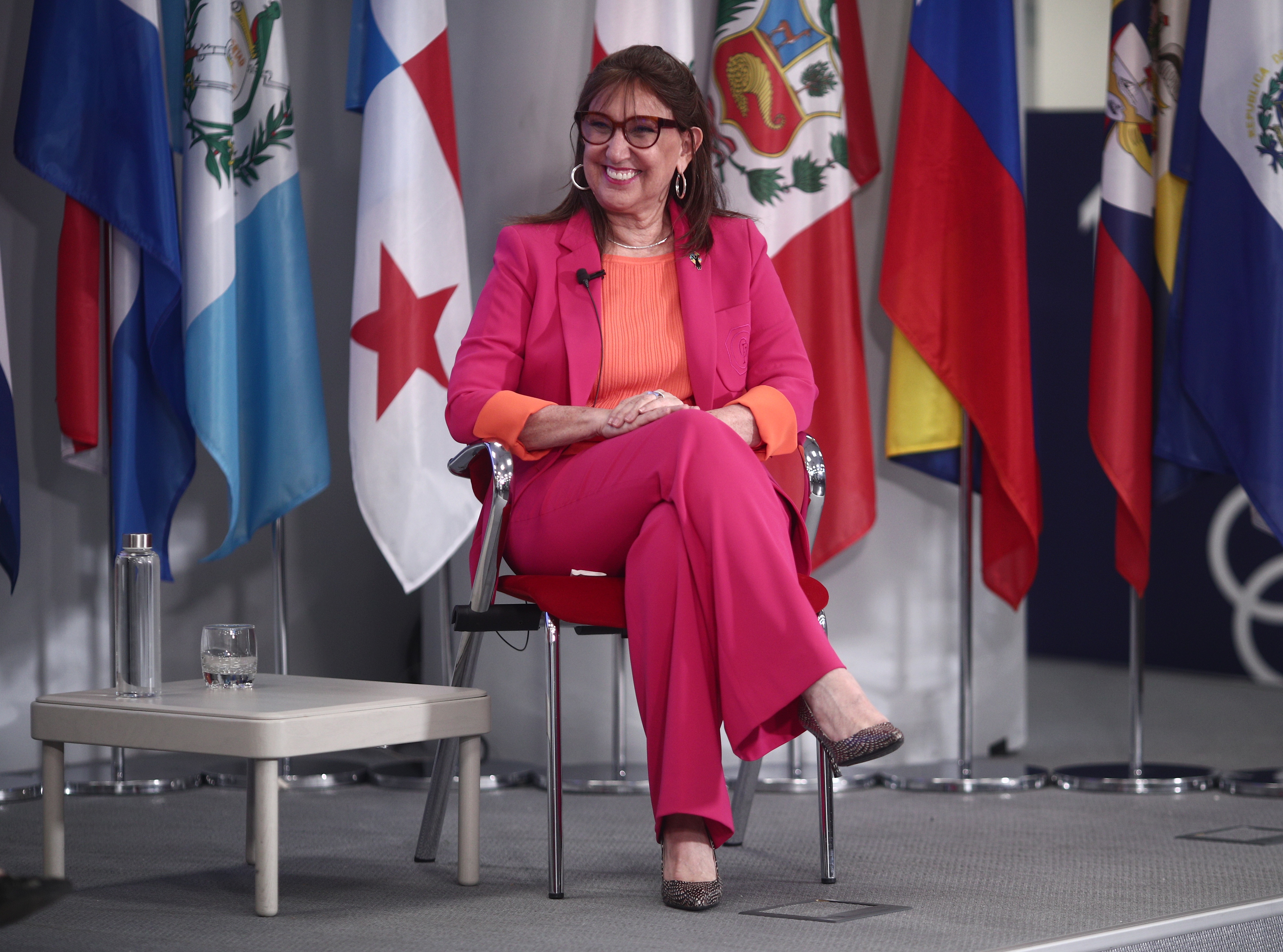 La secretaria general iberoamericana, Rebeca Grynspan, defendió la idea del gobierno argentino de relocalizar los DEG del Fondo