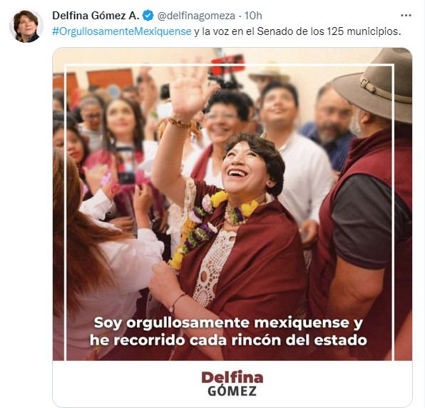 Delfina Gómez usa su puesto en el Senado para hacer campaña en el Edomex -  Infobae