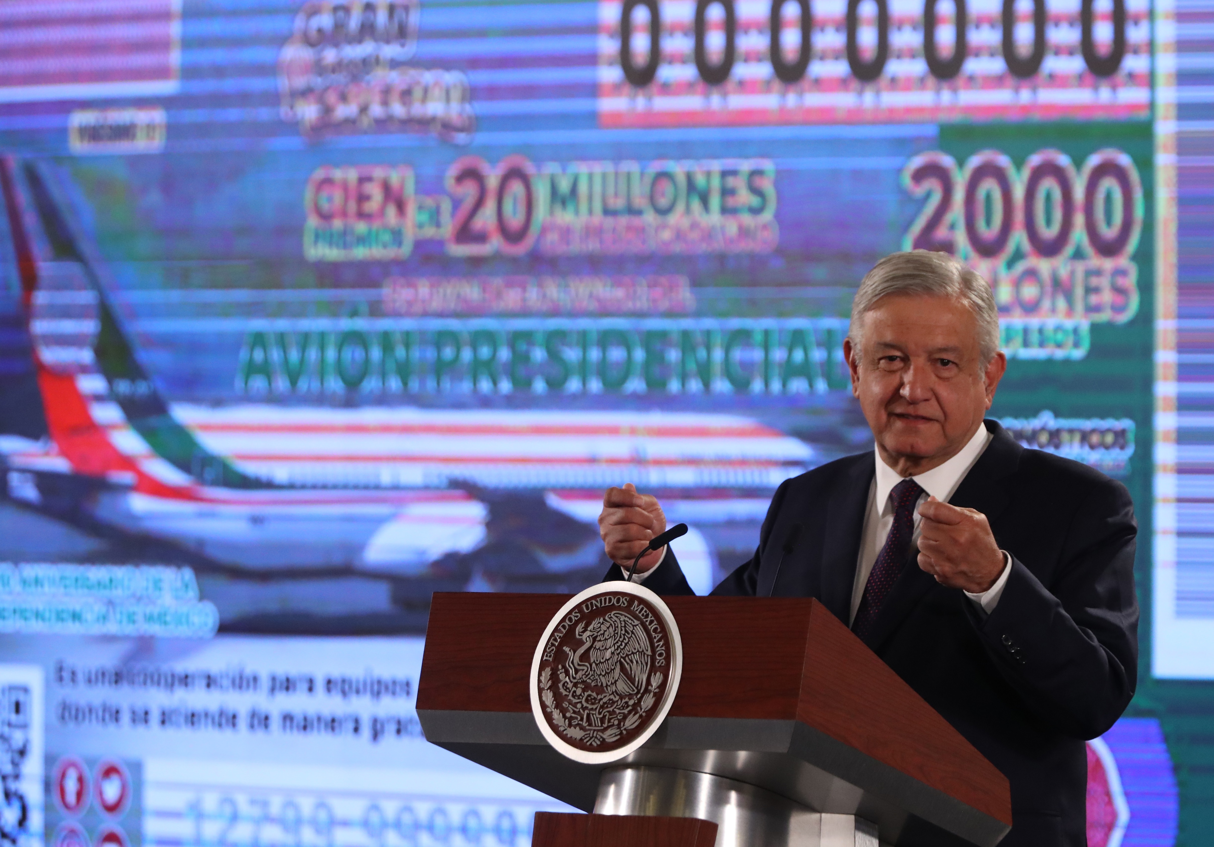 El presidente de México, Andrés Manuel López Obrador, durante una rueda de prensa matutina, en Palacio Nacional (Foto: EFE/ Mario Guzmán)
