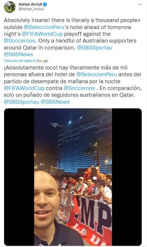Prensa australiana quedó sorprendida por banderazo peruano en Qatar