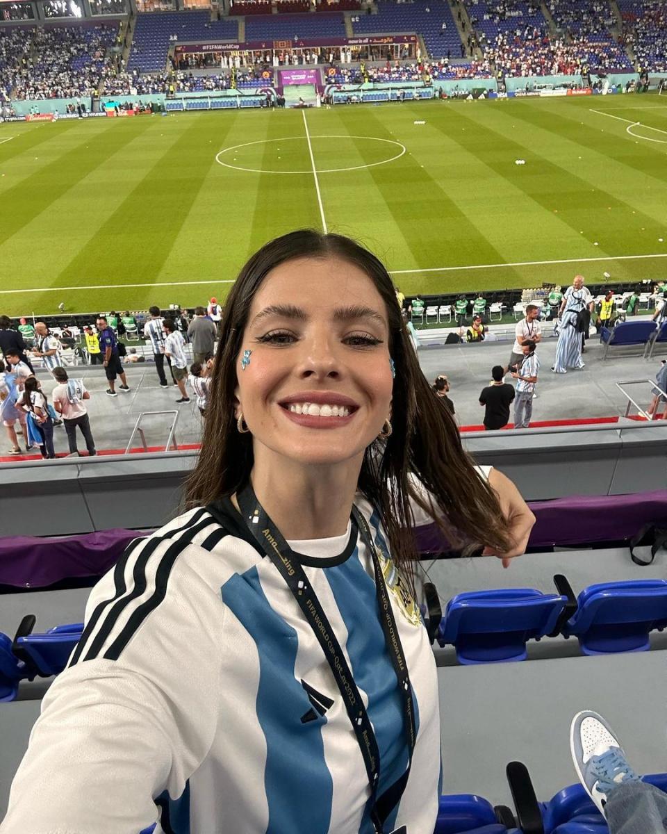 La China Suárez disfrutó del triunfo de la selección argentina junto a Rusherking en Qatar (Foto: Instagram)