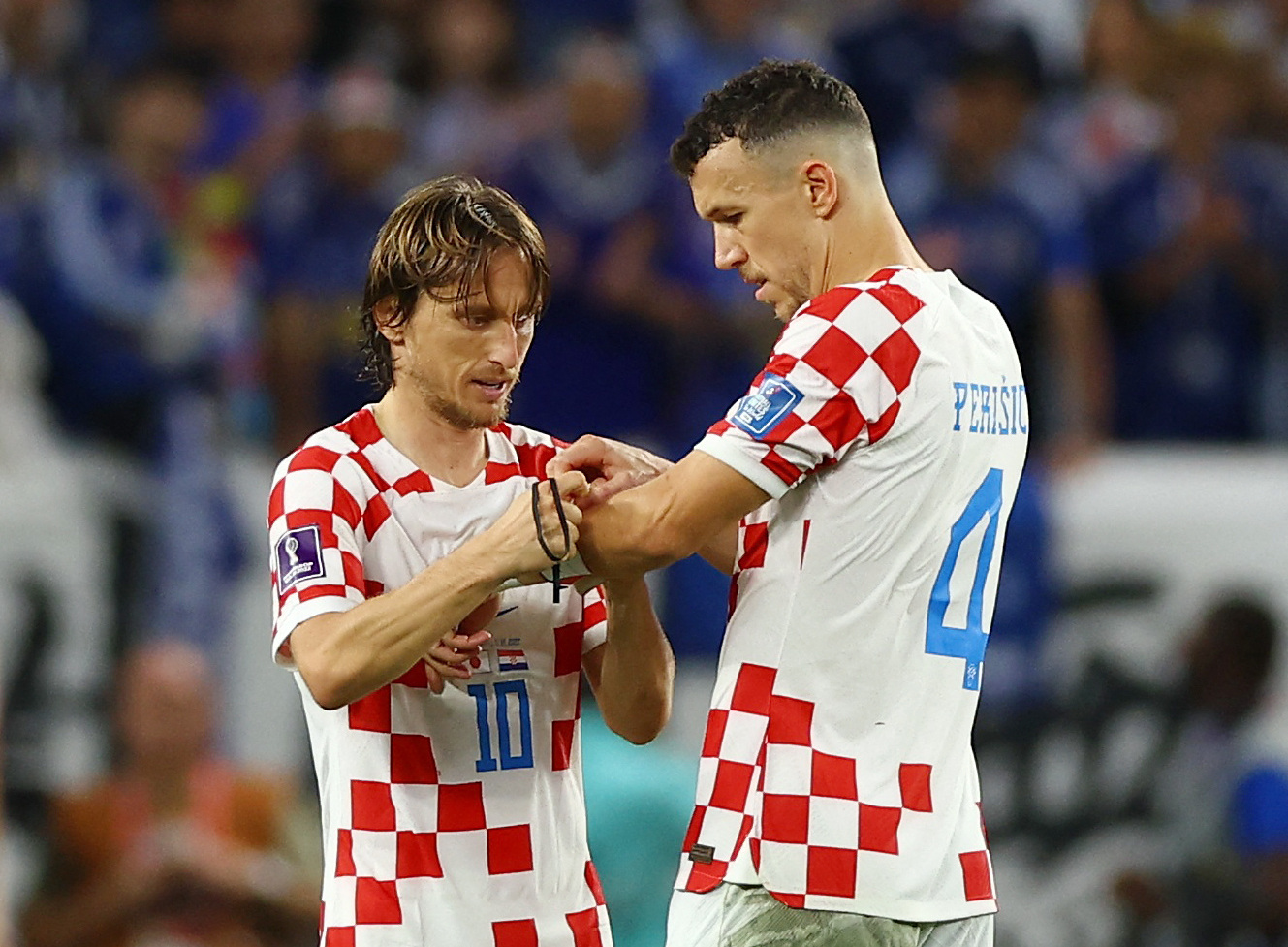 Luka Modric le dejó la capitanía a Ivan Perisic. Foto: REUTERS/Matthew Childs