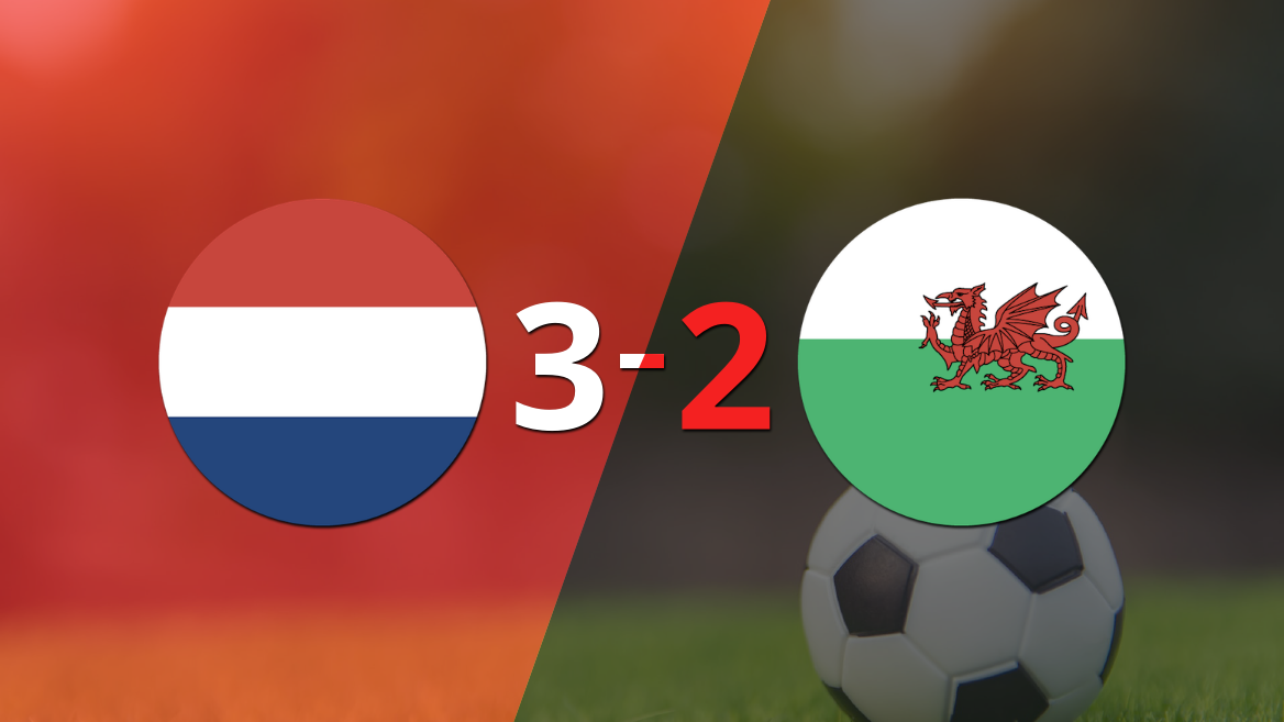 A puro gol, Países Bajos se quedó con la victoria frente a Gales por 3 a 2