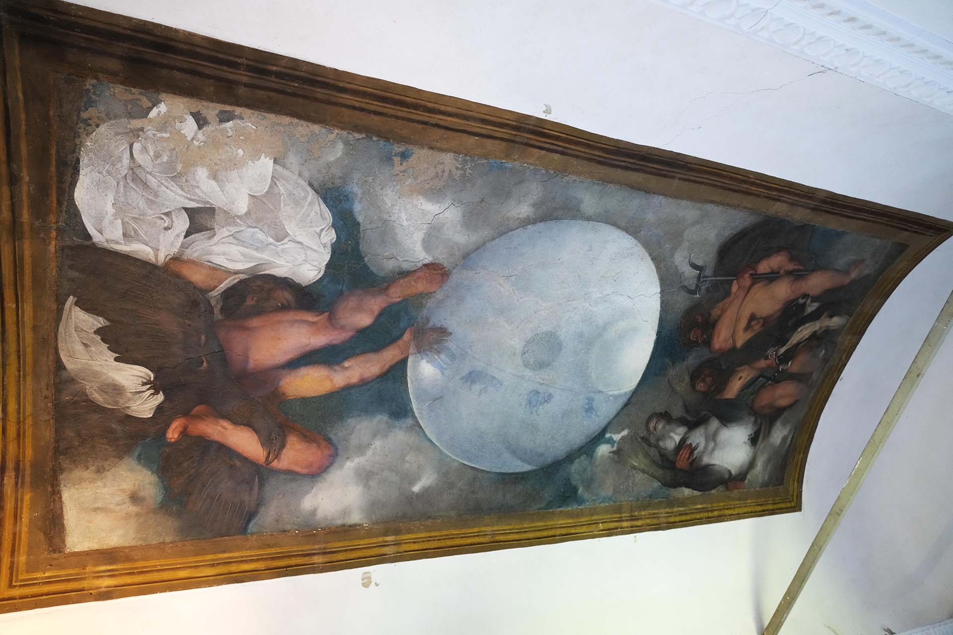 El mural alquímico de Caravaggio dentro del Villa Aurora, también conocida como Villa Ludovisi, en Roma