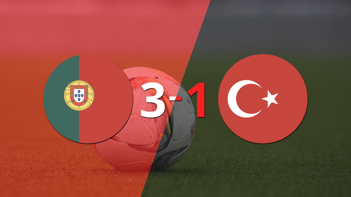 En su casa, Portugal vence 3 a 1 a Turquía