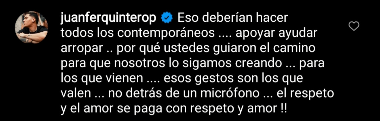 El colombiano que juega actualmente en China también publicó recientemente un mensaje de apoyo a su colega. Vía: Instagram