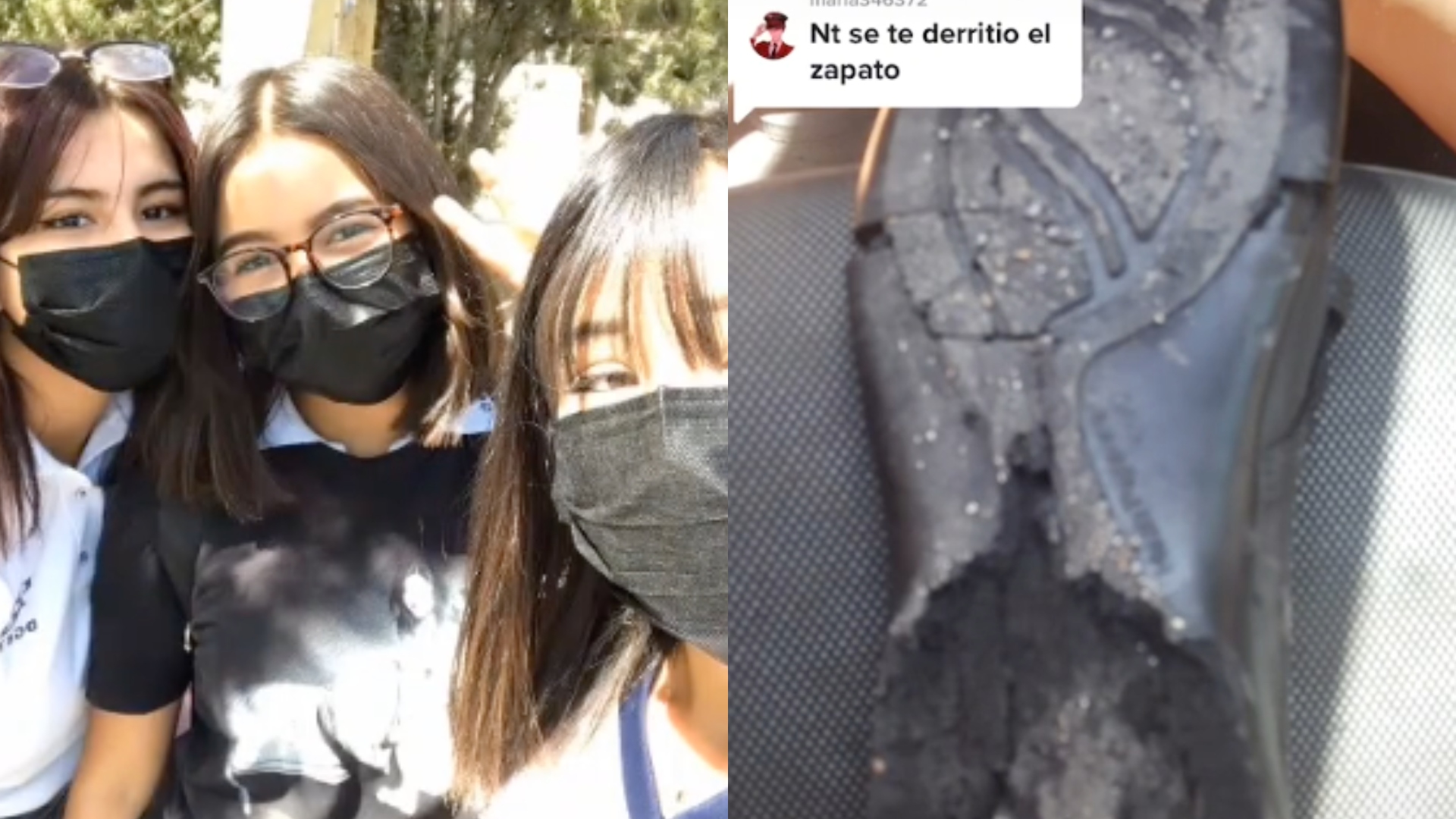 A joven de Ciudad Juárez se le derritió el zapato de la escuela por el calor