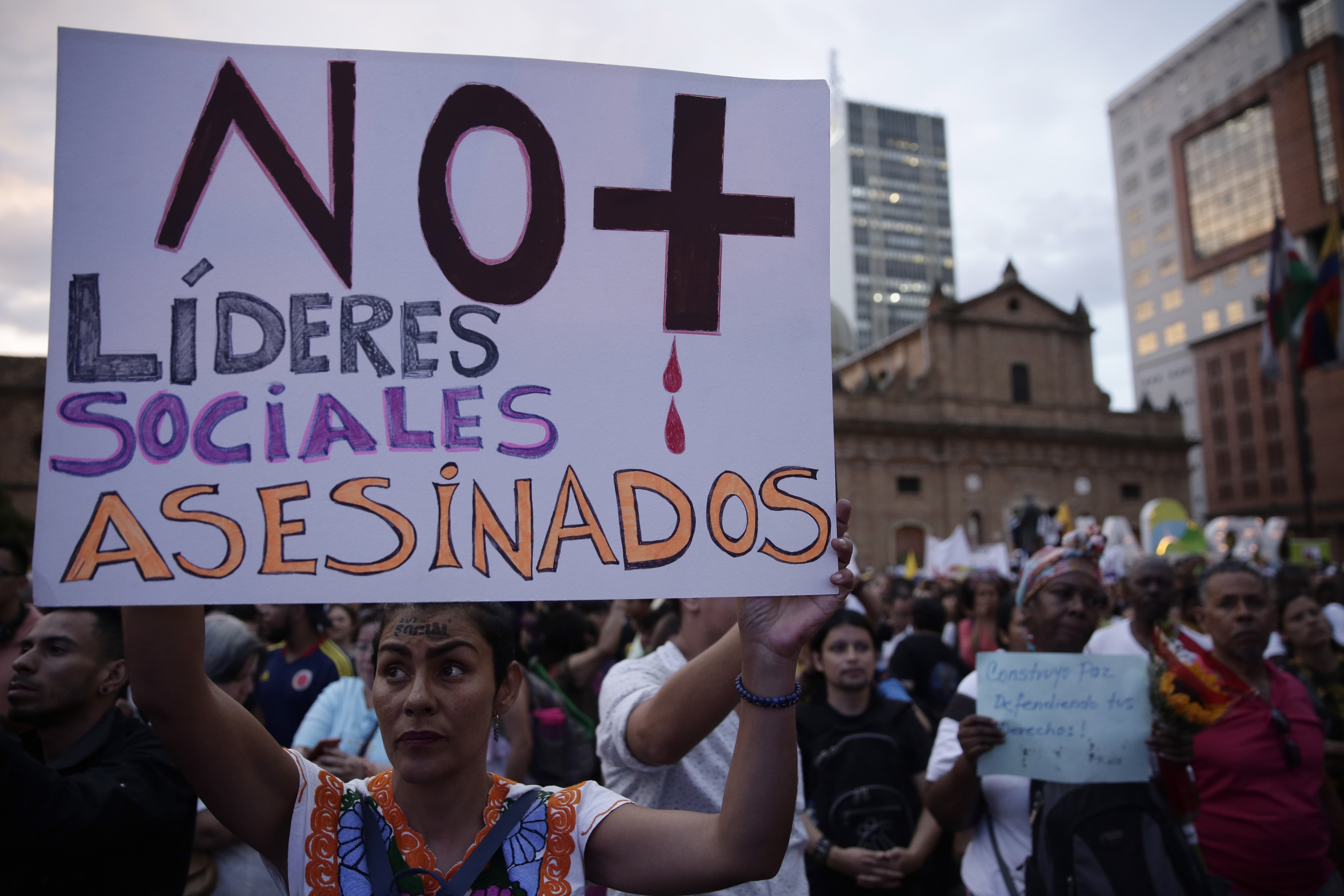 Una de las razones de las protestas del paro nacional fueron la falta de protección efectiva de los líderes sociales en Colombia. Foto: EFE/Ernesto Guzmán/Archivo
