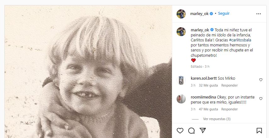 Marley aseguró que dejó su chupete en el Chupetómetro cuando era chico