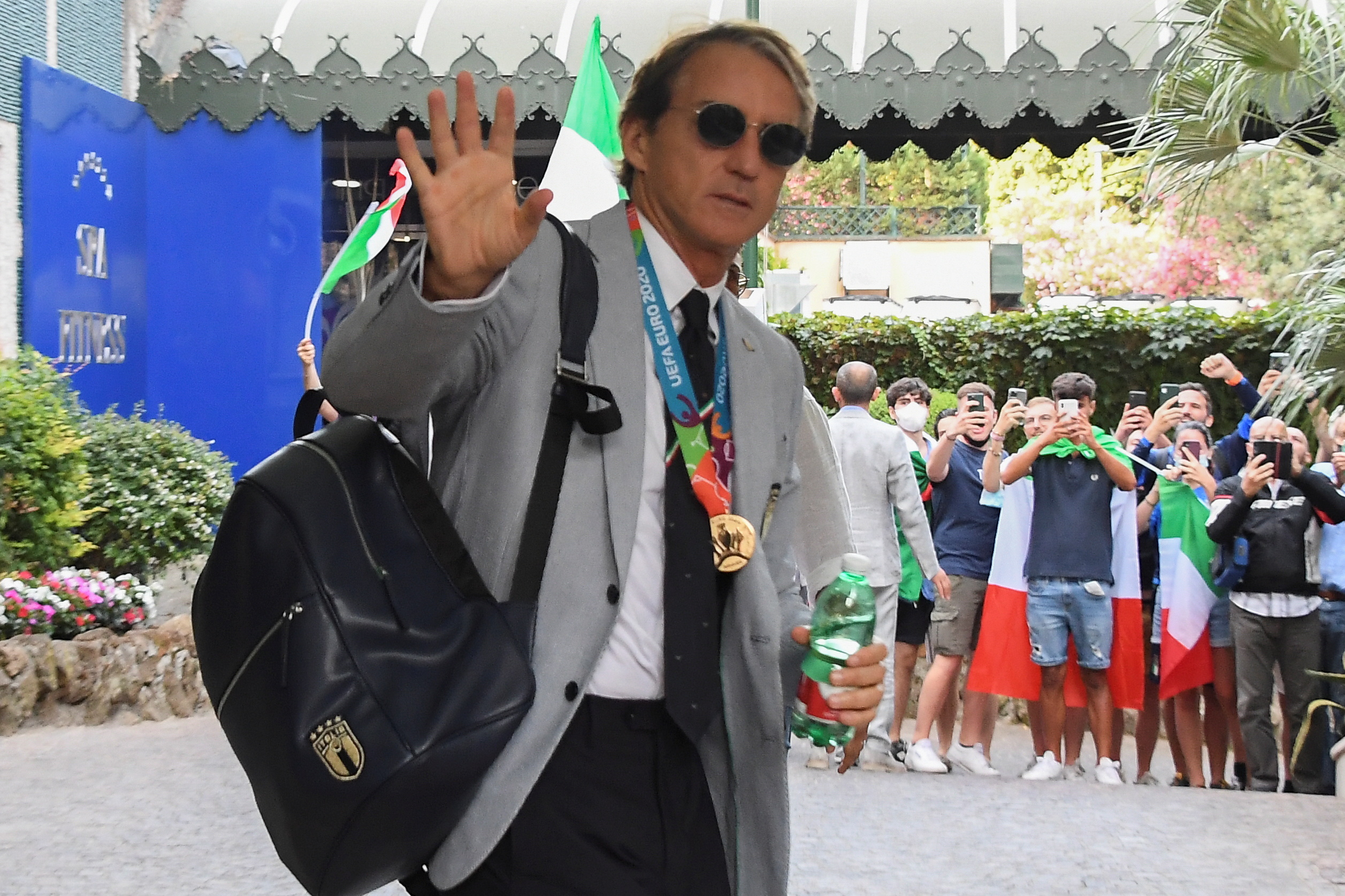 Roberto Mancini, entrenador de la selección de Italia campeona de la Eurocopa (REUTERS/Alberto Lingria)