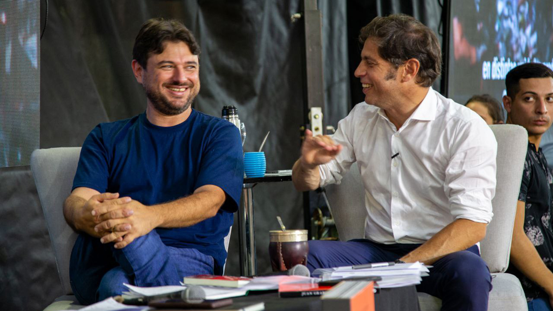 Juan Grabois junto Axel Kicillof, en La Plata