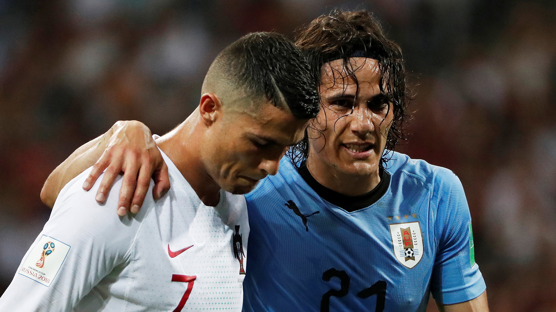 Uruguay y Portugal se enfrentaron en octavos de final de Rusia 2018 (Reuters)