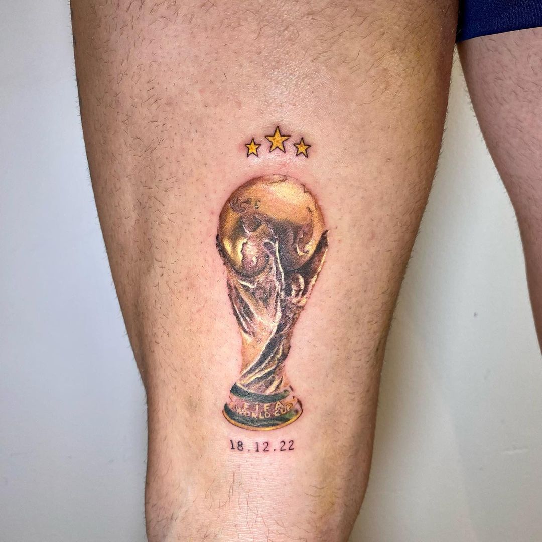 La Copa del Mundo, la tercera estrella y la fecha del logro, uno de los nuevos tatuajes del Papu Gómez
