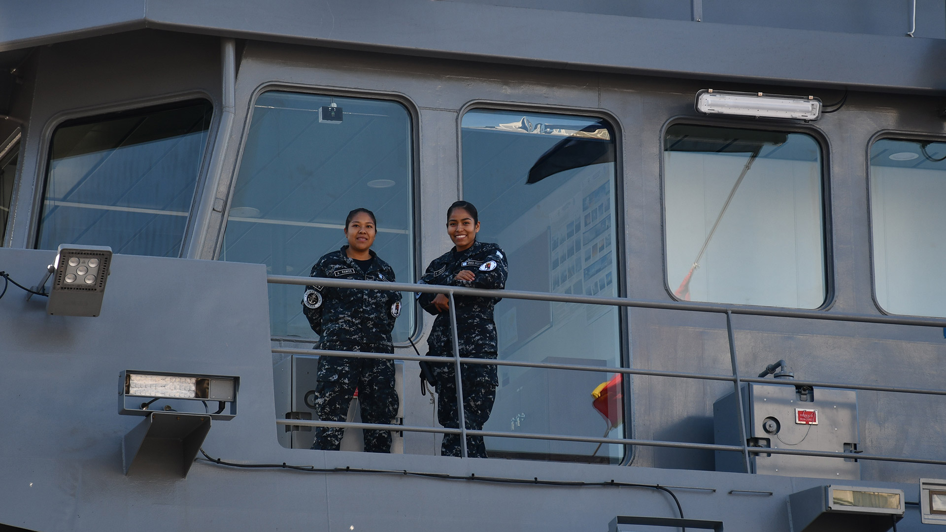 La tripulación del patrullero Almirante Cordero