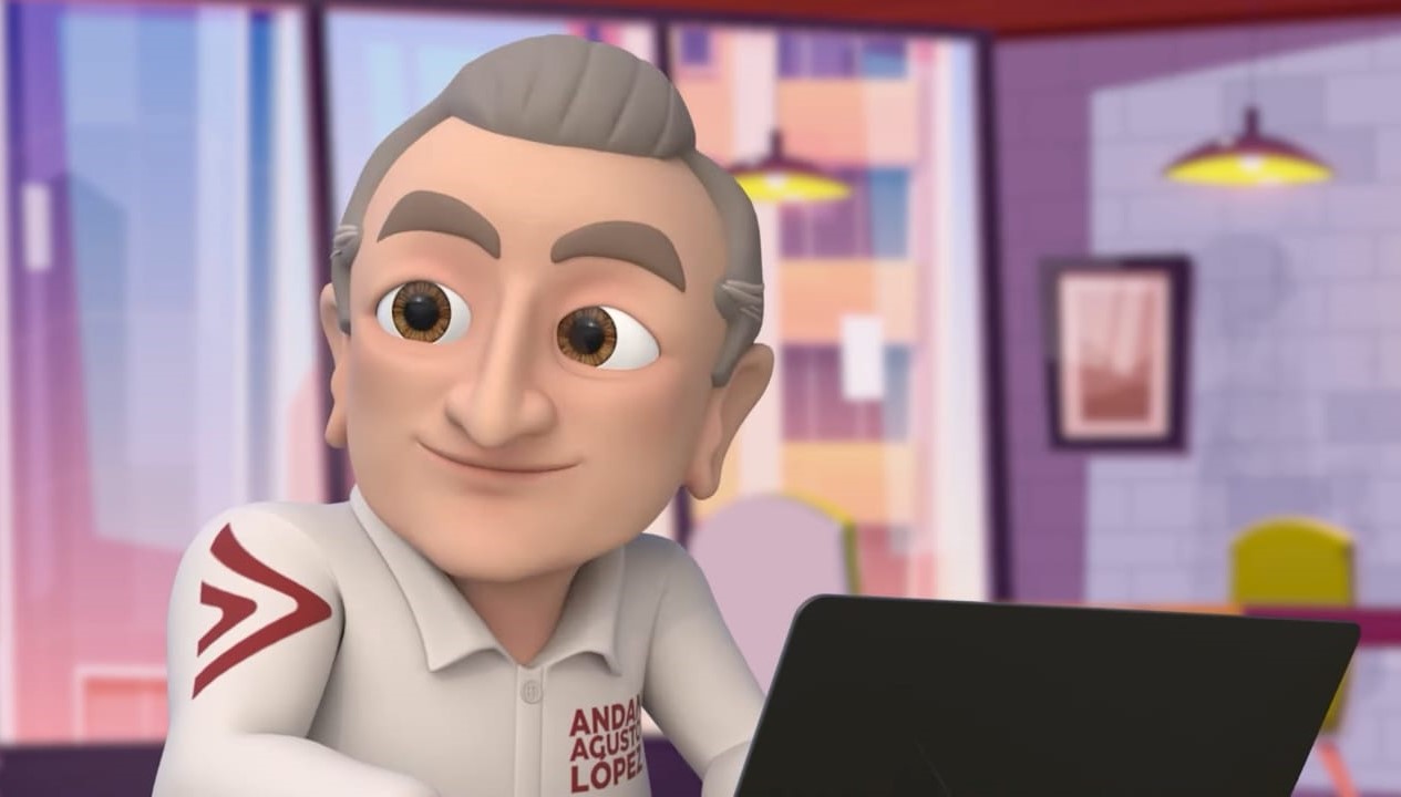 This is how Adán Augusto looks in his cartoon version (photo: youtube/mexicartoonsmx)
