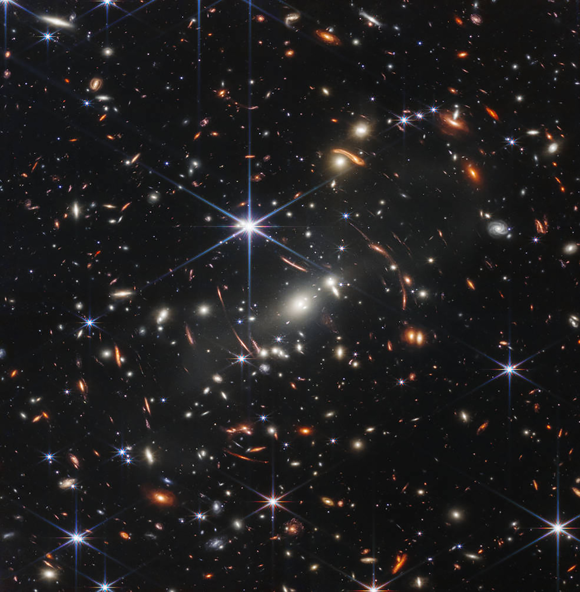 El telescopio James Webb utilizado en esta investigación ya había revelado anteriormente fotos impactantes de las galaxias más antiguas (NASA)