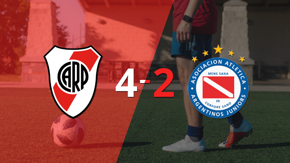 Gran triunfo de River Plate por 4 a 2 frente a Argentinos Juniors