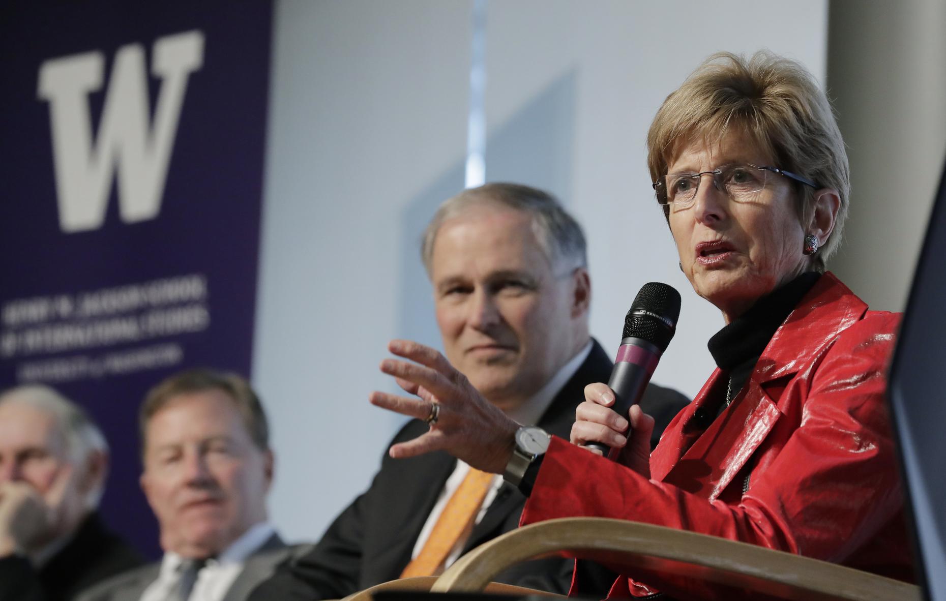 La ex gobernadora de Nueva Jersey, Christine Todd Whitman, es otra de las líderes del nuevo partido de centro que pretende romper con el bipartidismo estadounidense (Reuters). 