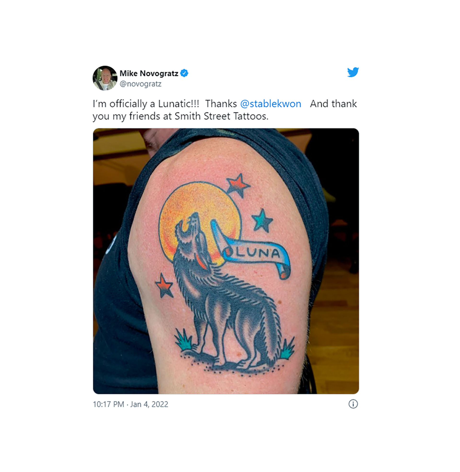 The tattoo of Novogratz, CEO of Galaxy Digital, a fund that aspires to be the "Goldman Sachs of cryptocurrencies"