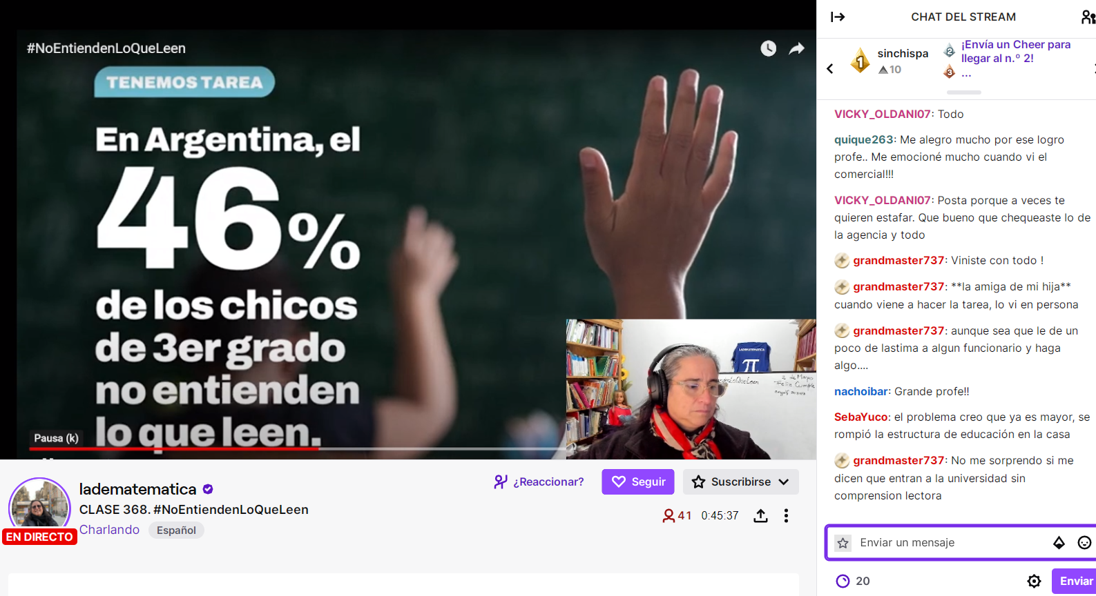 La streamer Adriana González, más conocida en Twitch como “La de matemáticas”, presentó ayer la campaña #NoEntiendenLoQueLeen.