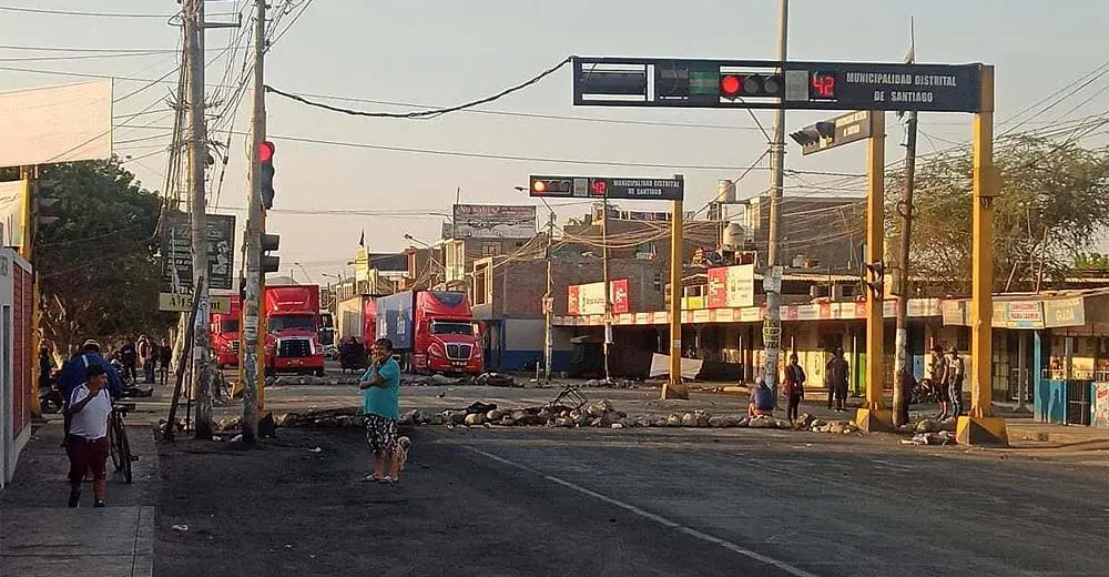 Protestas en Ica desatan caos y bloqueos en la Panamericana Sur