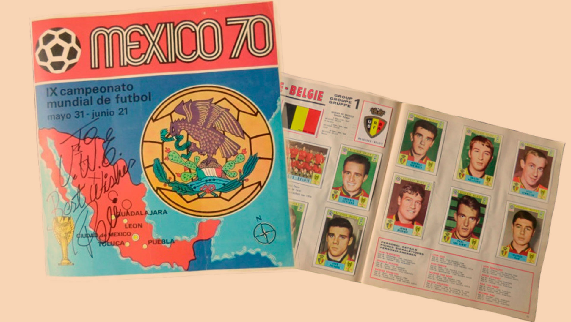 México 70 fue el primer álbum de Panini de un mundial. Al año siguiente, lanzaron los álbumes con stickers autoadhesivos en la Calciatori del fútbol italiano