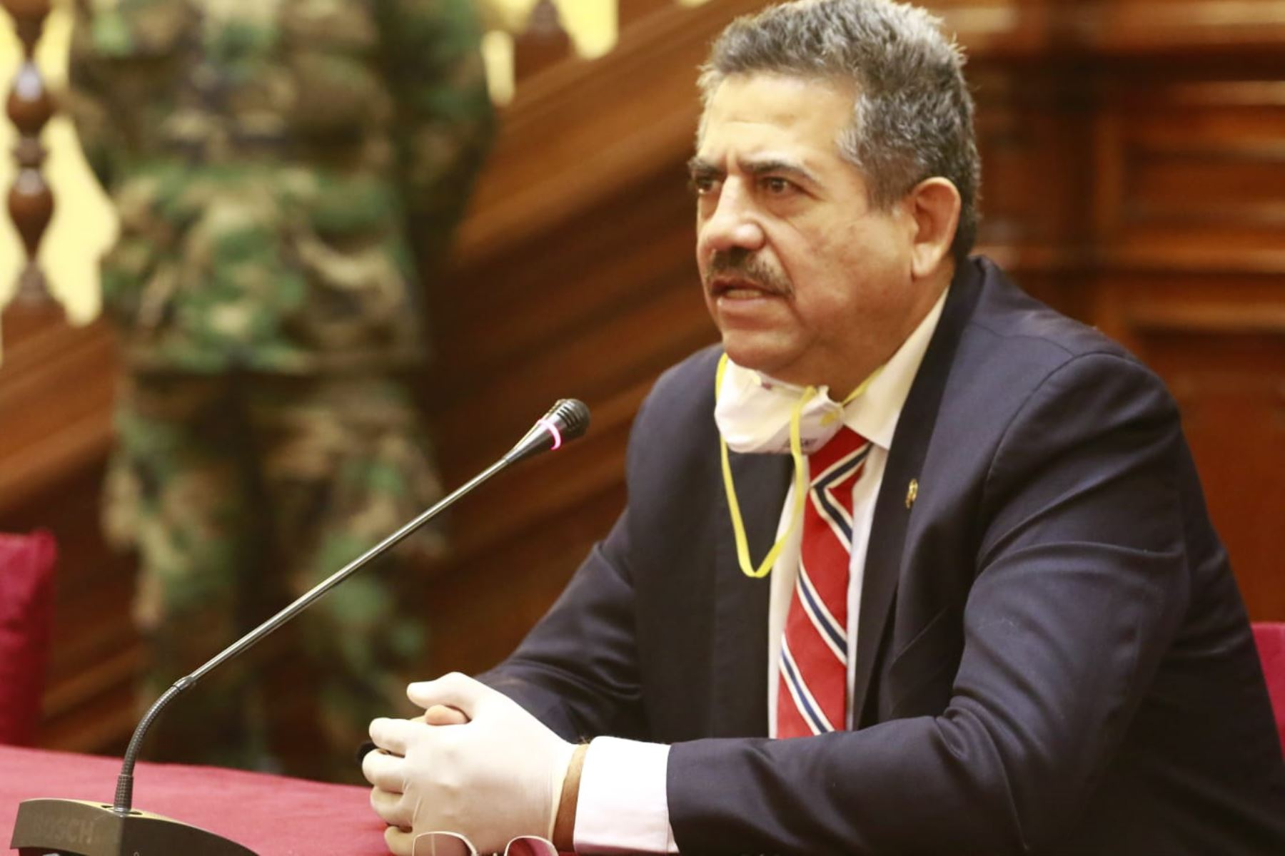 El exparlamentario Manuel Merino fue acusado por la Fiscalía por haber permitido abusos policiales en las manifestaciones del 14N.|Foto: Andina
