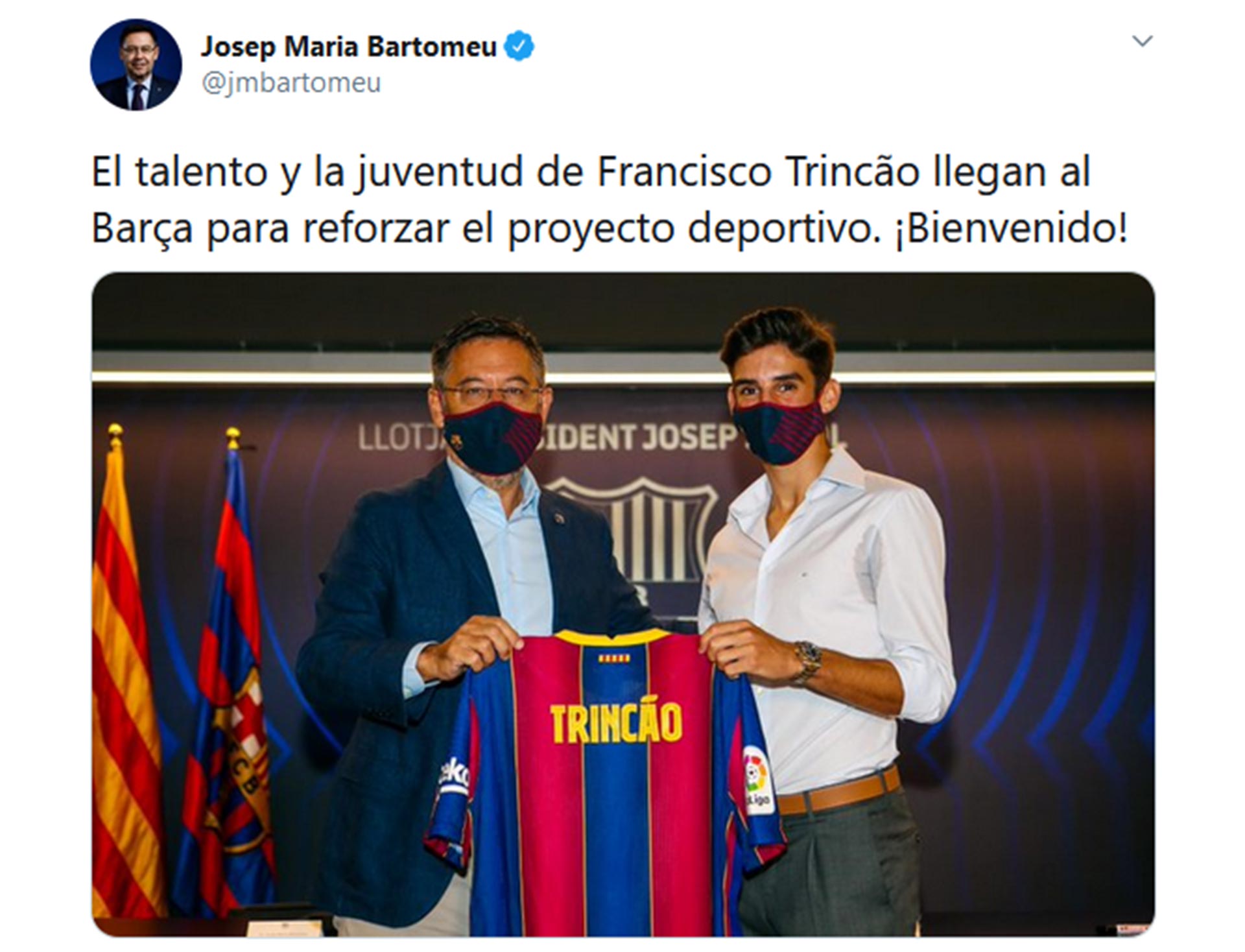La publicación de Bartomeu en medio del Caso Messi