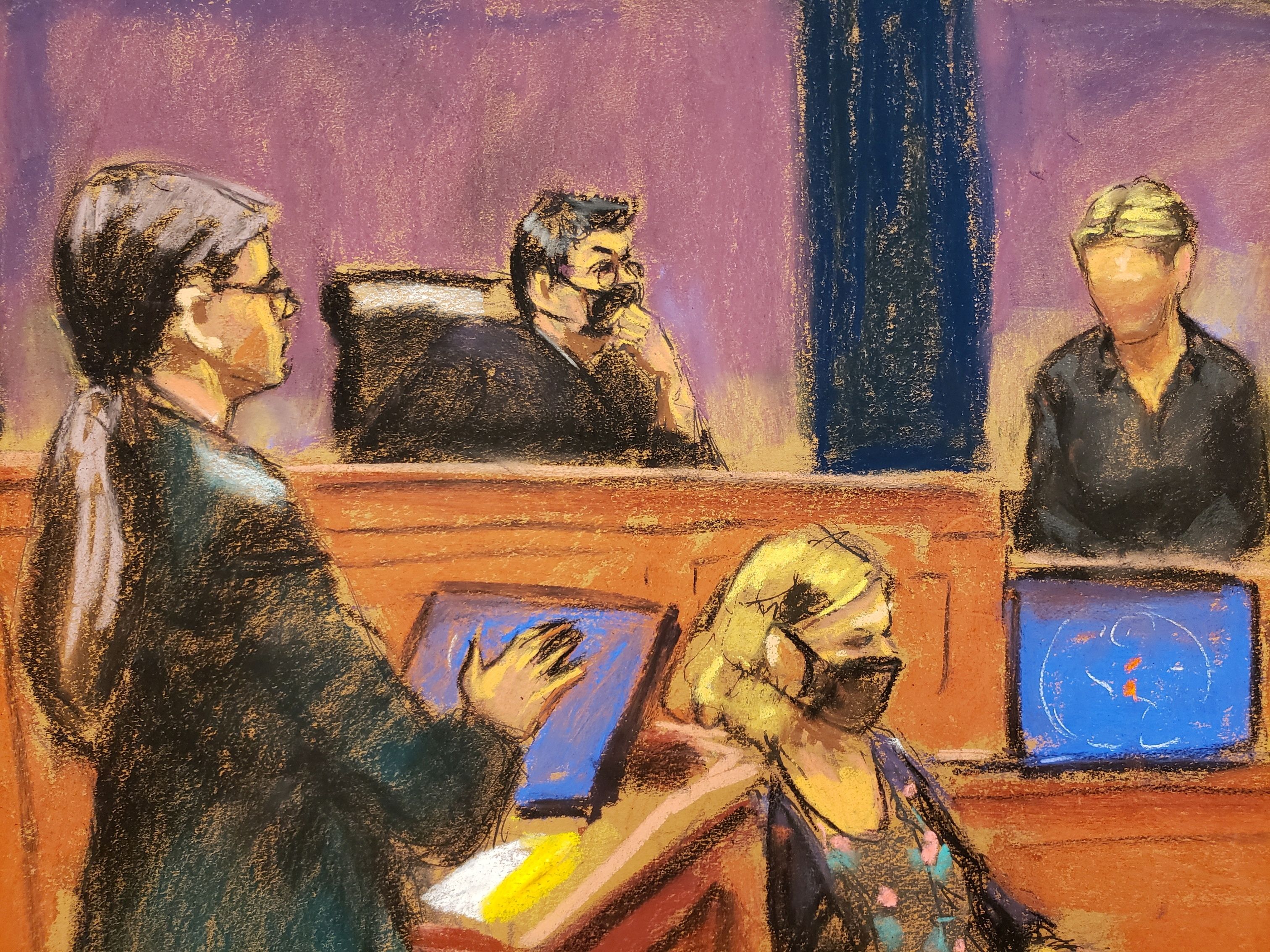 la testigo "Kate" declara en el juicio contra Maxwell (REUTERS/Jane Rosenberg)